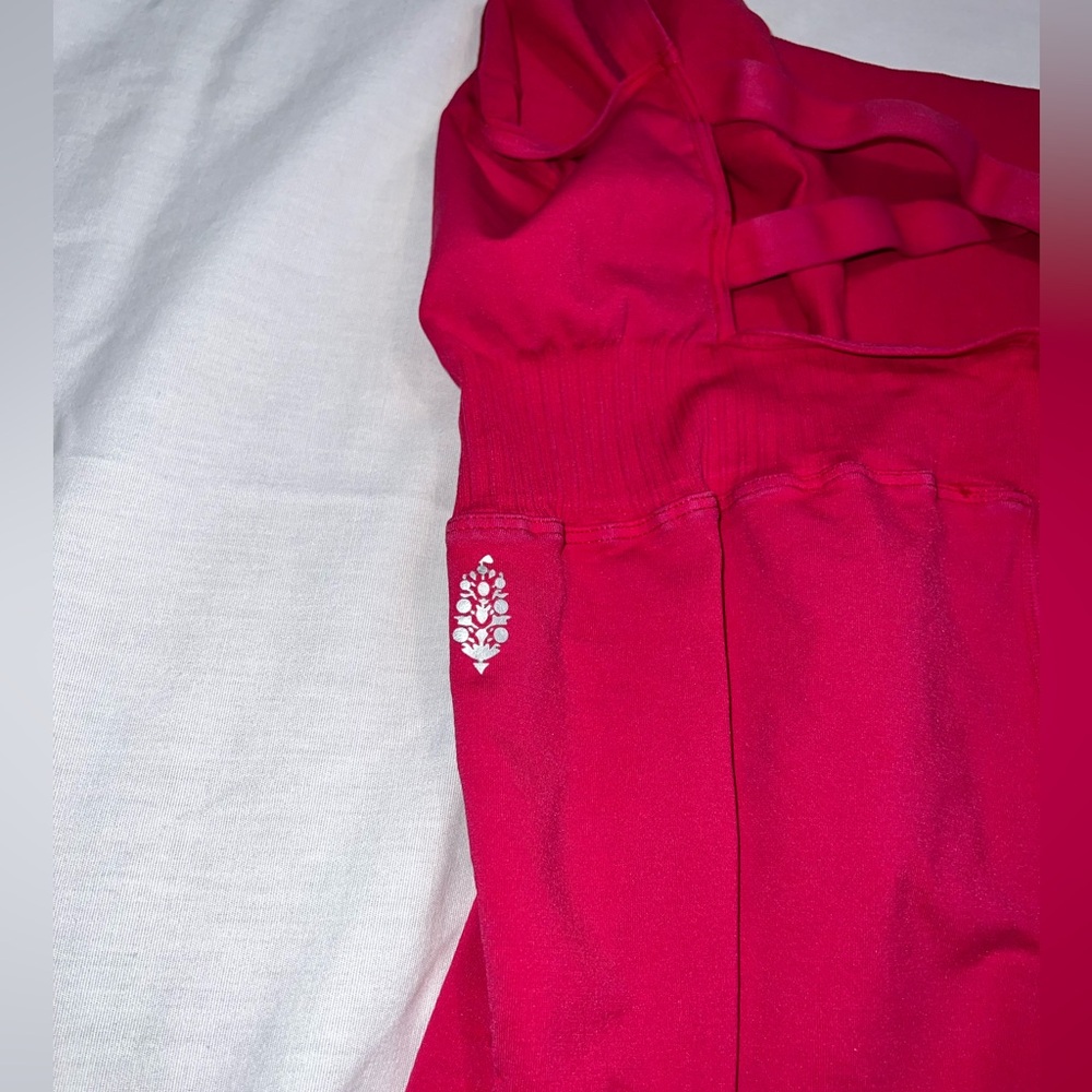 NWOT Free People Movement Good Karma Onesie in Sold-out Berry - Picture 10 of 10